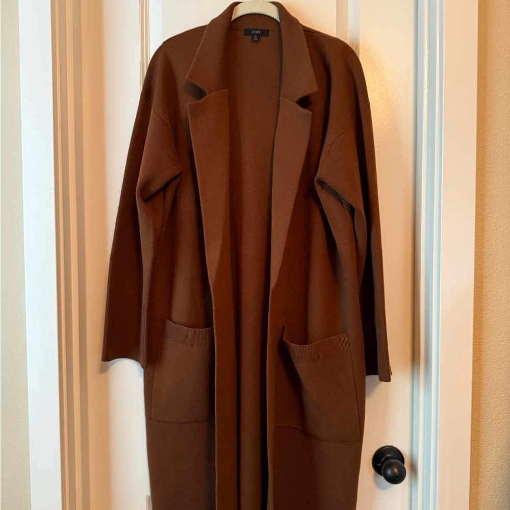 J. Crew Ella Coatigan/Long Open Cardigan